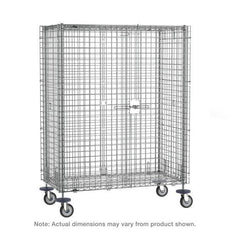 Metro SEC53DC Super Erecta Mobile Security Shelving Unit, Chrome, 27.25" x 40.75" x 67.9375"