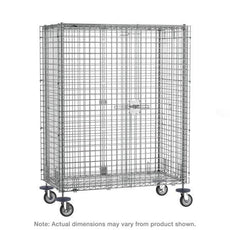 Metro SEC53ECQ qwikSLOT Mobile Security Shelving Unit, Chrome, 27.25" x 40.75" x 67.9375"