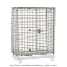 Metro SEC53S-HD Super Erecta Heavy-Duty Dolly and Plate Caster Security Shelving Unit, Stainless Steel, 28.0625" x 38.5" x 62" (Dolly and Casters Not Included)