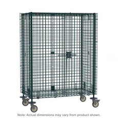 Metro SEC53VK3 Super Erecta Mobile Security Shelving Unit, Metroseal Green Epoxy, 27.25" x 40.75" x 68.4375"