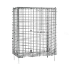Metro SEC55CQ qwikSLOT Stationary Security Shelving Unit, Chrome, 27.25" x 50.5" x 66.8125"