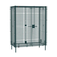 Metro SEC55K3 Super Erecta Stationary Security Shelving Unit, Metroseal Green Epoxy, 27.25" x 50.5" x 66.8125"