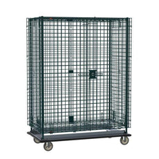 Metro SEC55LK3 Super Erecta Heavy-Duty Mobile Security Shelving Unit, Metroseal Green Epoxy, 28.0625" x 50.5" x 68.4375"