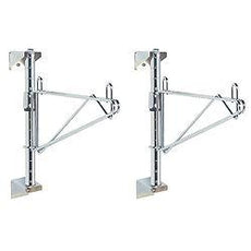 Metro SW41C Super Erecta Post-Type Wall Mount End Unit Kit, Chrome, for 21" Shelf Width, 1 Shelf Level