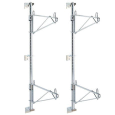 Metro SW33C Super Erecta Post-Type Wall Mount End Unit Kit, Chrome, for 18" Shelf Width, 2 Shelf Levels