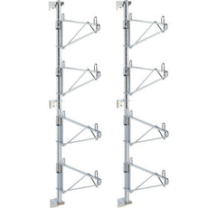 Metro SW56C Super Erecta Post-Type Wall Mount End Unit Kit, Chrome, for 24" Shelf Width, 4 Shelf Levels