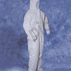 Tians Coveralls, White SMS, H&B, EW, EB, SML, 25/Cs - 206893-S