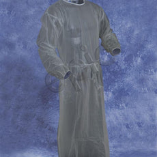 Tians Coat Apron, 6mil Solid Vinyl, Hemmed, EW, Clear, LRG, 36/Cs - CA6C-L