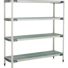 MetroMax i X366GX3 4-Shelf Plastic Industrial Shelving Starter Unit, 18" x 60" x 63"