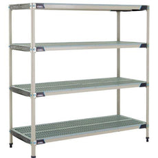 MetroMax i X566GX3 4-Shelf Plastic Industrial Shelving Starter Unit, 24" x 60" x 63"